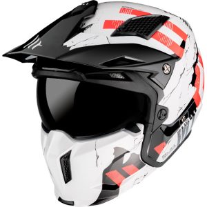 Casco MT STREETFIGHTER SKULL2020 A0 GLOSS PEARL BLANCO Convertible